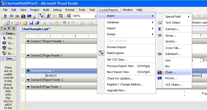 crystal report 10 subreport header not showing